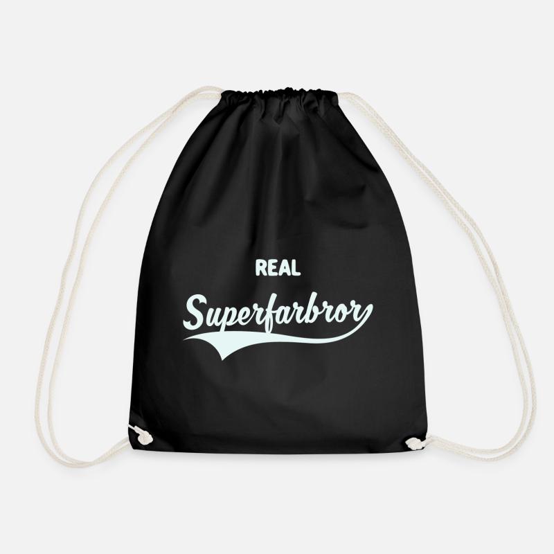 Real Superfarbror - Drawstring Bag - black