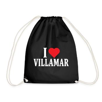 t-shirt I love Villamar t-shirt Sardinia - Drawstring Bag - black - Front