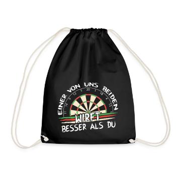 besser als du - Turnbeutel - Schwarz - Vorne
