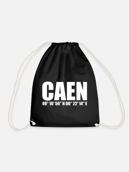Coordonnées de Caen - Sac de sport léger - noir
