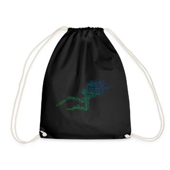 Men Scuba Diving Diving Diving Free Dive - Drawstring Bag - black - Front
