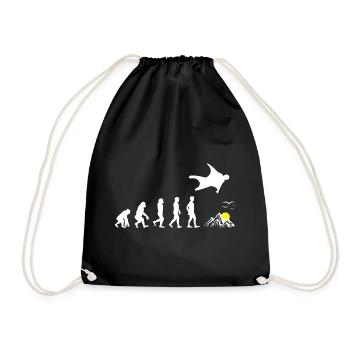 Wingsuit flying Base Jumping Skydiving Evolution - Drawstring Bag - black - Front