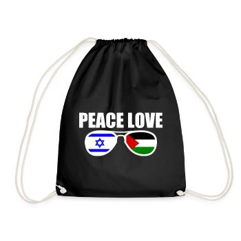 Peace and love for israel free palestine - Sac de sport léger - noir - Devant