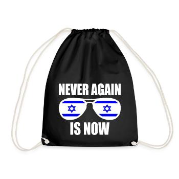 Never again is now - Turnbeutel - Schwarz - Vorne