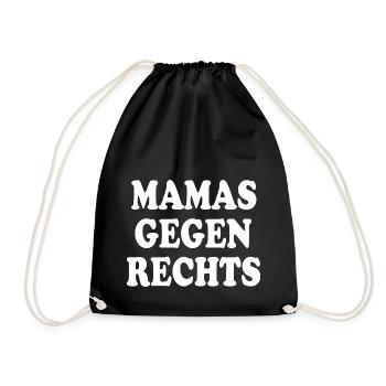 Mamas gegen rechts - Turnbeutel - Schwarz - Vorne