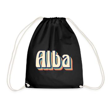 Vintage Retro Sunrise T-Shirt T-Shirt Gift Idea - Drawstring Bag - black - Front