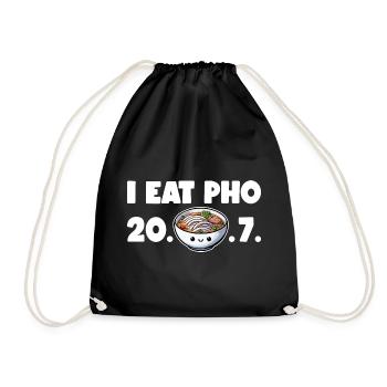 Pho Vietnamesisches Essen Vietnam Pho - Turnbeutel - Schwarz - Vorne