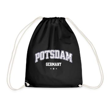 Potsdam Germany College Emblem - Drawstring Bag - black - Front