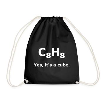 C8H8 Cuban Molecule Chemistry – Yes It's a Cube - Turnbeutel - Schwarz - Vorne