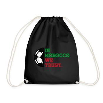 In Morocco we trust - Turnbeutel - Schwarz - Vorne