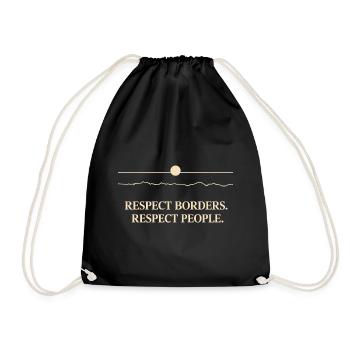 Groenland - Respecter les frontières Respecter les gens - Sac de sport léger - noir - Devant