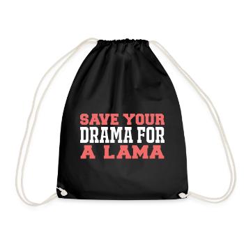 Épargne-toi du drame à un lama - Sac de sport léger - noir - Devant