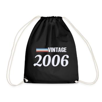 20 Jahre altes T-Shirt Geboren 2006 Vintage - Turnbeutel - Schwarz - Vorne
