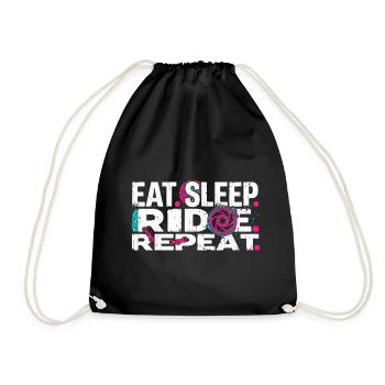 T-shirt de cyclisme Eat Sleep Ride Repeat - Sac de sport léger - noir - Devant