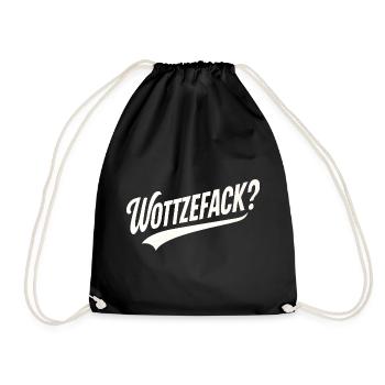 Humour Wottzefack dit une idée de cadeau drôle - Sac de sport léger - noir - Devant