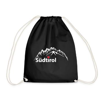 Die Dolomiten, Berge Südtirol  - Turnbeutel - Schwarz - Vorne