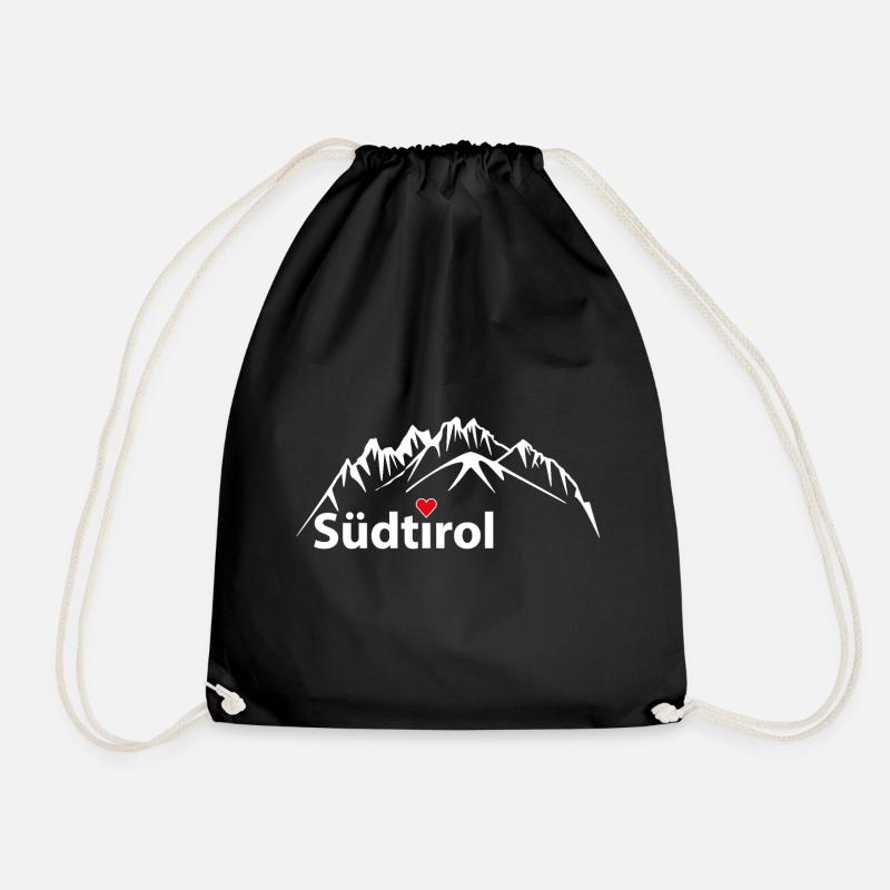 Die Dolomiten, Berge Südtirol  - Turnbeutel - Schwarz