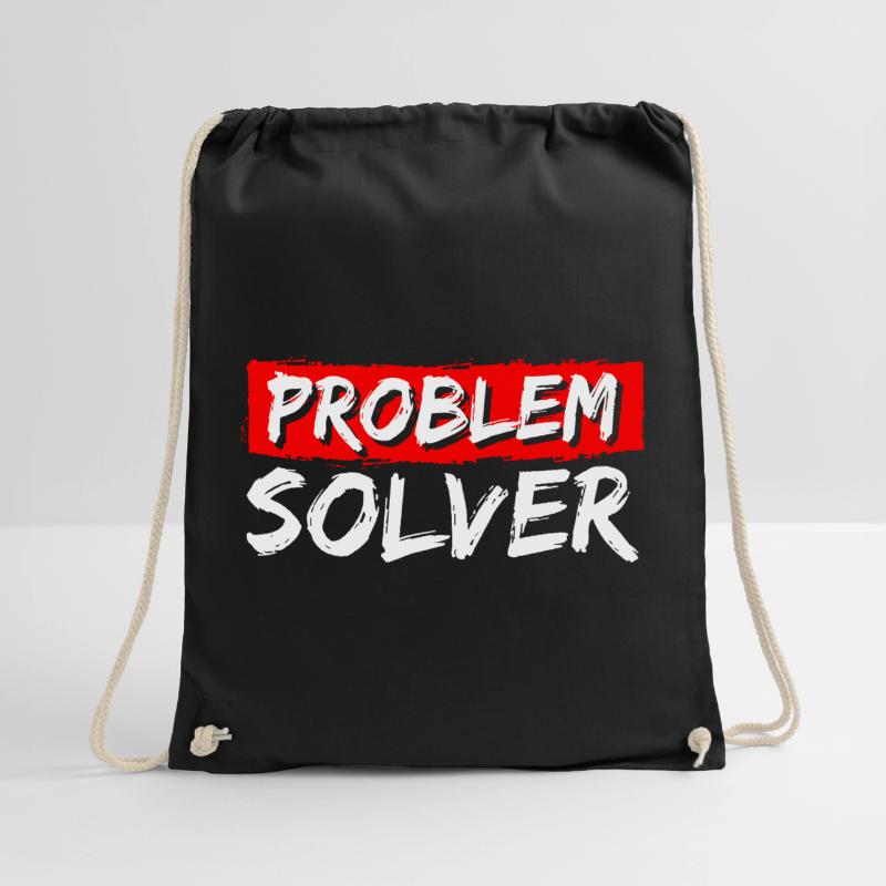 Solution Funny No problem Drawstring Bag