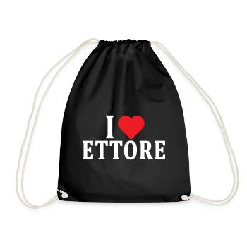 t-shirt J’adore l’idée cadeau du t-shirt Ettore - Sac de sport léger - noir - Devant