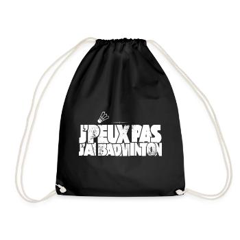 J'peux pas j'ai Badminton - Sac de sport léger - noir - Devant