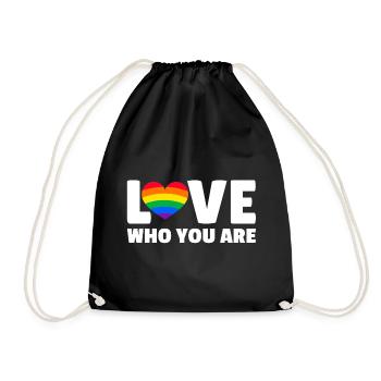 Aimez-vous qui vous êtes - Sac de sport léger - noir - Devant