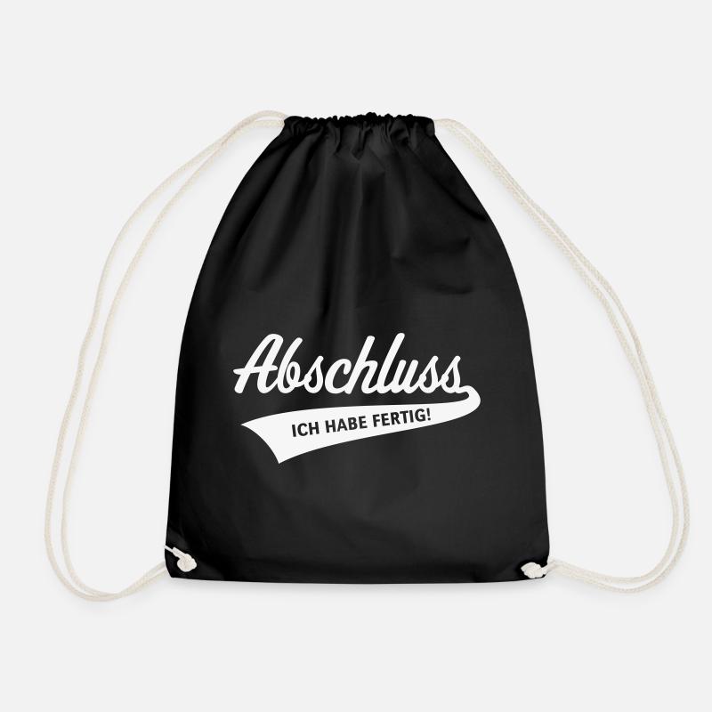 Abschluss – Ich Habe Fertig! (Schulabschluss / W) - Turnbeutel - Schwarz