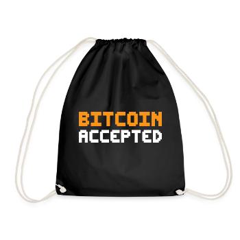 Bitcoin Accepted - Turnbeutel - Schwarz - Vorne