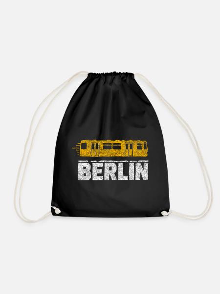 Berliner Straßenbahn Grafik - Turnbeutel - Schwarz
