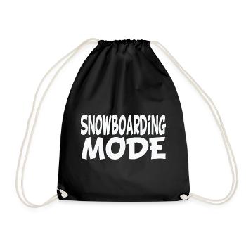 Snowboarding fashion - Drawstring Bag - black - Front