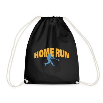 Home Run - Drawstring Bag - black - Front