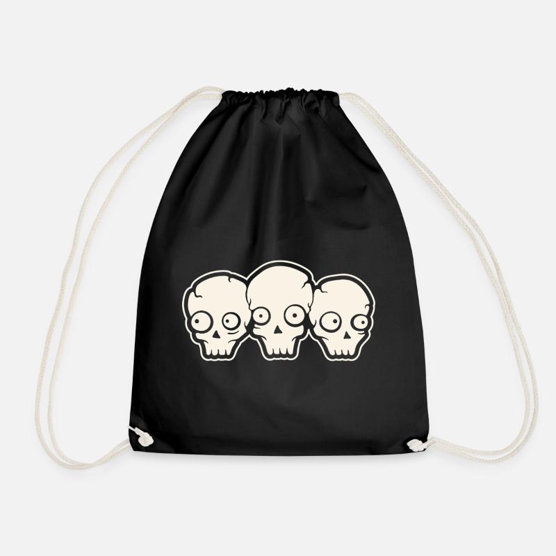 Totenkopf - Turnbeutel - Schwarz