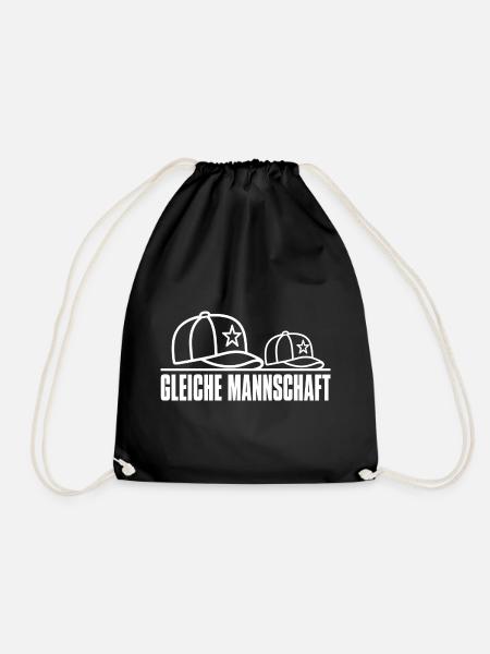 Gleiche Mannschaft Caps Baseball Partner Shirt - Turnbeutel - Schwarz
