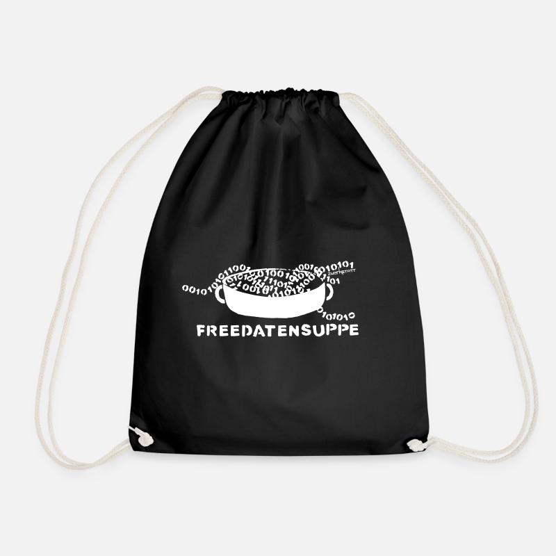 Freedatensuppe - Turnbeutel - Schwarz