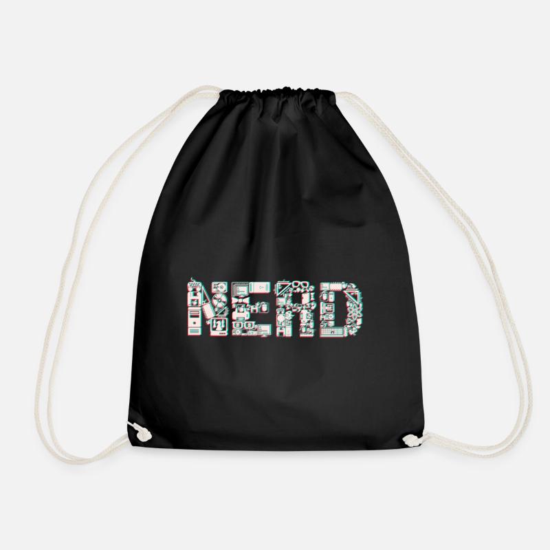 NERD 3D - Turnbeutel - Schwarz