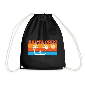 Santa Cruz Surf Rétro Coucher de soleil - Sac de sport léger - noir - Devant