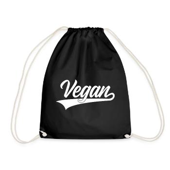 VEGAN VEGANER - Turnbeutel - Schwarz - Vorne