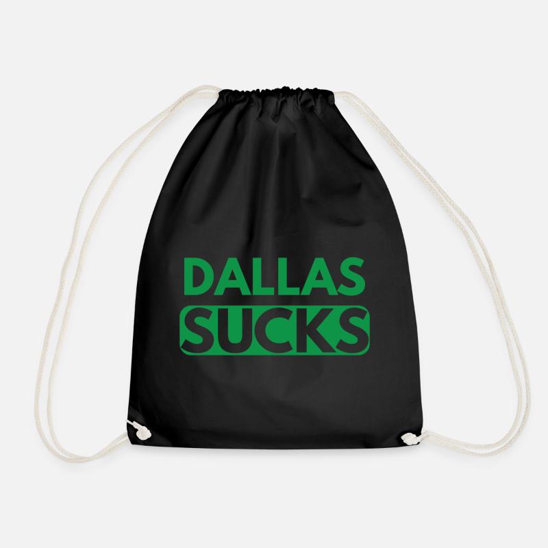 Dallas Sucks - Drawstring Bag - black