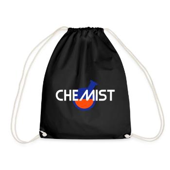 Chemist (inclined round flask with liquid) - Drawstring Bag - black - Front