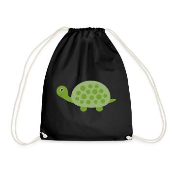 Turtle Turtles - Drawstring Bag - black - Front