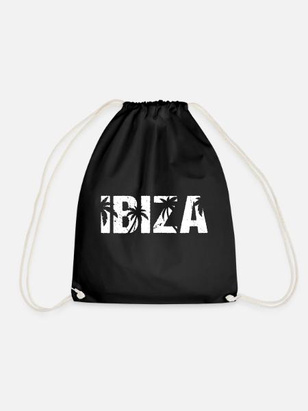 Ibiza Palmen - Turnbeutel - Schwarz