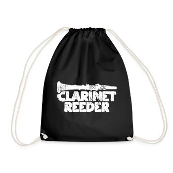 Mouthpiece clarinet - Drawstring Bag - black - Front
