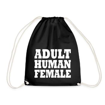 adult human female - Turnbeutel - Schwarz - Vorne