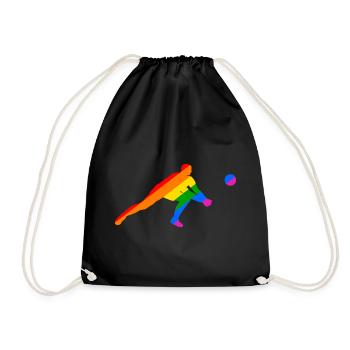 Volleyball player in vivid colors - Drawstring Bag - black - Front