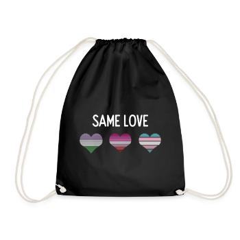 LGBTQ Pride Month - Same Love - Drawstring Bag - black - Front