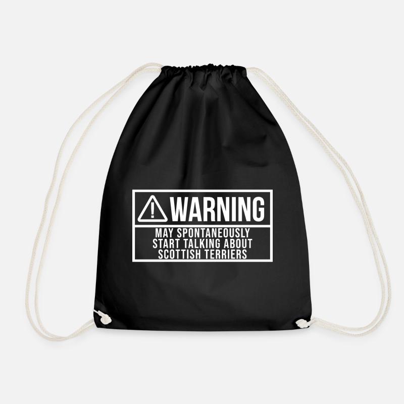 Scottish Terrier - Drawstring Bag - black