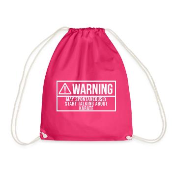 Karate - Turnbeutel - Fuchsia - Vorne