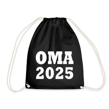Oma 2025 - Turnbeutel - Schwarz - Vorne