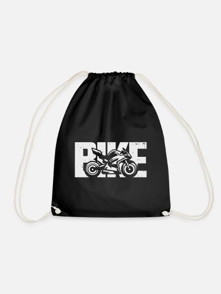 Bike Rennmotorrad Biker Motorrad Motorradfahrer - Turnbeutel - Schwarz