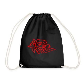 Graffiti 974 Ker Kreol - Red - Drawstring Bag - black - Front