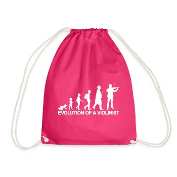 Development of a violinist - Drawstring Bag - fuchsia - Front
